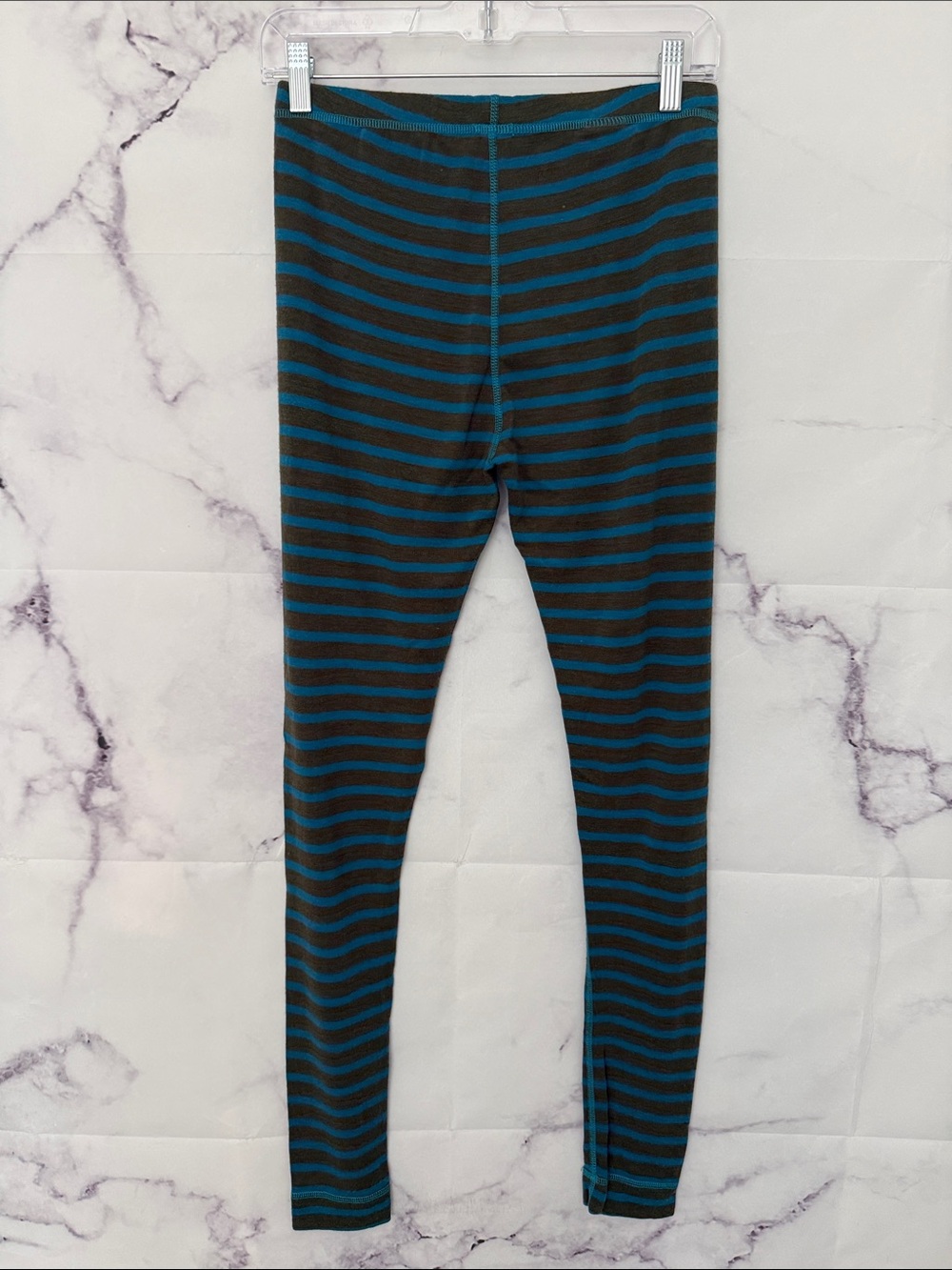 SMARTWOOL Classic Thermal Base Layer Merino Wool Bottoms Heather Black/Blue Med - Picture 5 of 10